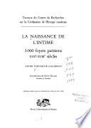 La naissance de l'intime