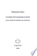 La Nature de la Monnaie en Droit