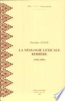 La néologie lexicale berbère