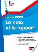 La note et le rapport - 2019-2020