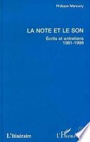 LA NOTE ET LE SON