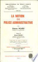 La notion de police administrative
