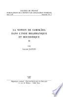 La notion de saṃskāra dans l'Inde brahmanique et bouddhique