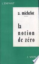 La notion de zéro chez l'enfant