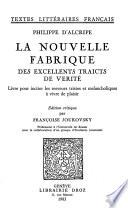La Nouvelle fabrique des excellents traicts de vérité