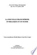 La nouvelle francophone en Belgique et en Suisse