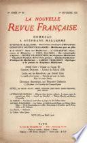 La Nouvelle Revue Française N' 158 (Novembre 1926)
