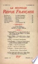 La Nouvelle Revue Française N' 192 (Septembre 1929)