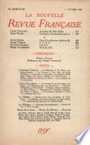 La Nouvelle Revue Française N' 205 (Octobre 1930)
