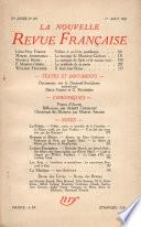 La Nouvelle Revue Française N° 239 (Aoűt 1933)