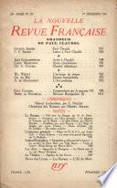 La Nouvelle Revue Française N° 279 (Décembre 1936)