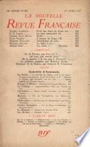 La Nouvelle Revue Française N° 295 (Avril 1938)