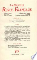La Nouvelle Revue Française N° 385