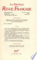 La Nouvelle Revue Française N° 400