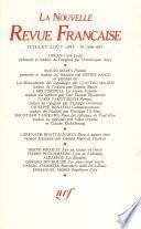 La Nouvelle Revue Française N° 486