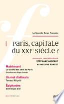 La Nouvelle Revue Française (n° 611) - Paris, capitale du XXIe siècle ? (Février 2015)