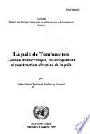 La paix de Tombouctou