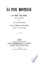 La paix honteuse ou le droit des gens selon les Prussiens