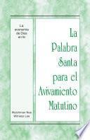 Livre La Palabra Santa para el Avivamiento Matutino - La economía de Dios en fe