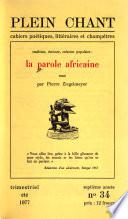 La Parole africaine