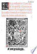 La parthenice Mariane de Baptiste Mantuan... translatee de latin en francoys