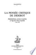 La pensée critique de Diderot