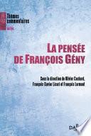 La pensée de François Gény