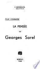 La pensée de Georges Sorel