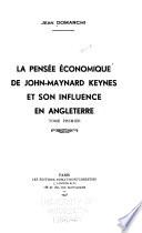 La pensée économique de John-Maynard Keynes et son influence en Angleterre ...