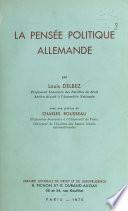 La Pensée politique allemande