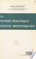La pensée politique depuis Montesquieu