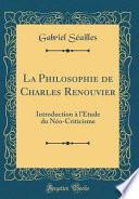 La Philosophie de Charles Renouvier