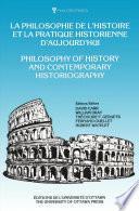 La Philosophie de l'histoire et la pratique historienne d'aujourd'hui