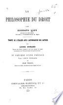 La philosophie du droit