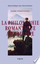 La philosophie romantique allemande