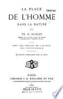 La place de l'homme dans la nature