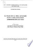 La place de la désa javanaise dans l'organisation administrative du pays