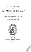 La Pléiade françoise [avec notices biographiques et notes: Baif, J.A. de. Evvres en rime. 1881-90. 5 v