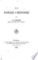 La poésie chinoise