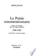 La Poésie concentrationnaire