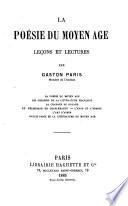 La poésie du moyen âge