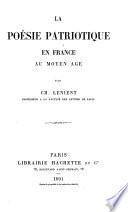 La poésie patriotique en France au moyen âge