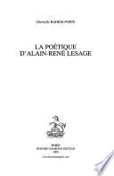 La poétique d'Alain-René Lesage