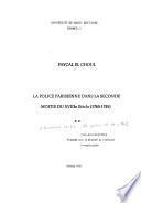 La police parisenne dans la seconde moitié du XVIIIe siècle (1760-1785): La police et la ville