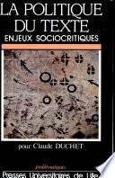 La Politique du texte