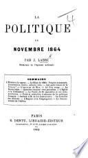 La politique en novembre 1864