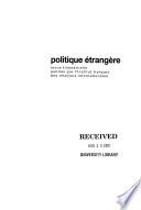 La politique étrangère de la France
