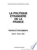 La politique étrangère de la France