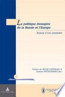 La politique étrangère de la Russie et l'Europe