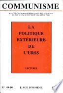 La Politique Extérieure de L’urss